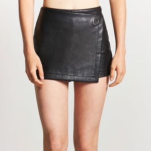 leather mini envelope skort